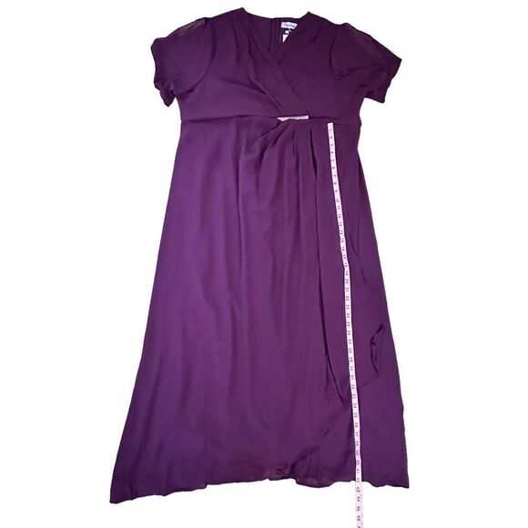 Flycurvy ~ Orchid Plum Formal Dress ~ Flutter Teardrop Sleeve ~ size 4X - Picture 12 of 13